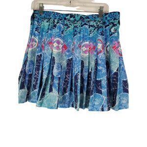 Vintage 80s Prince Womens Pleated Side Zip Golf Tennis Pickleball Skirt Blue‎ 16
